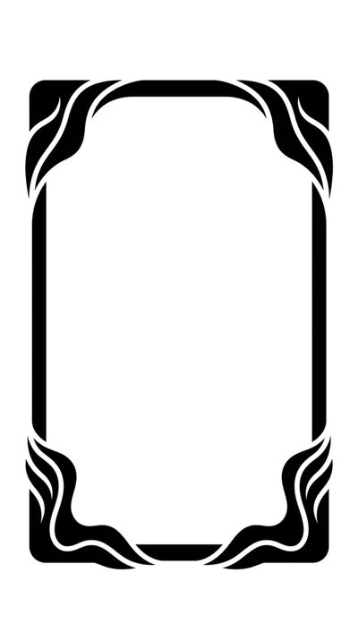 Decorative Black Frame With Ornate Corner Flourishes