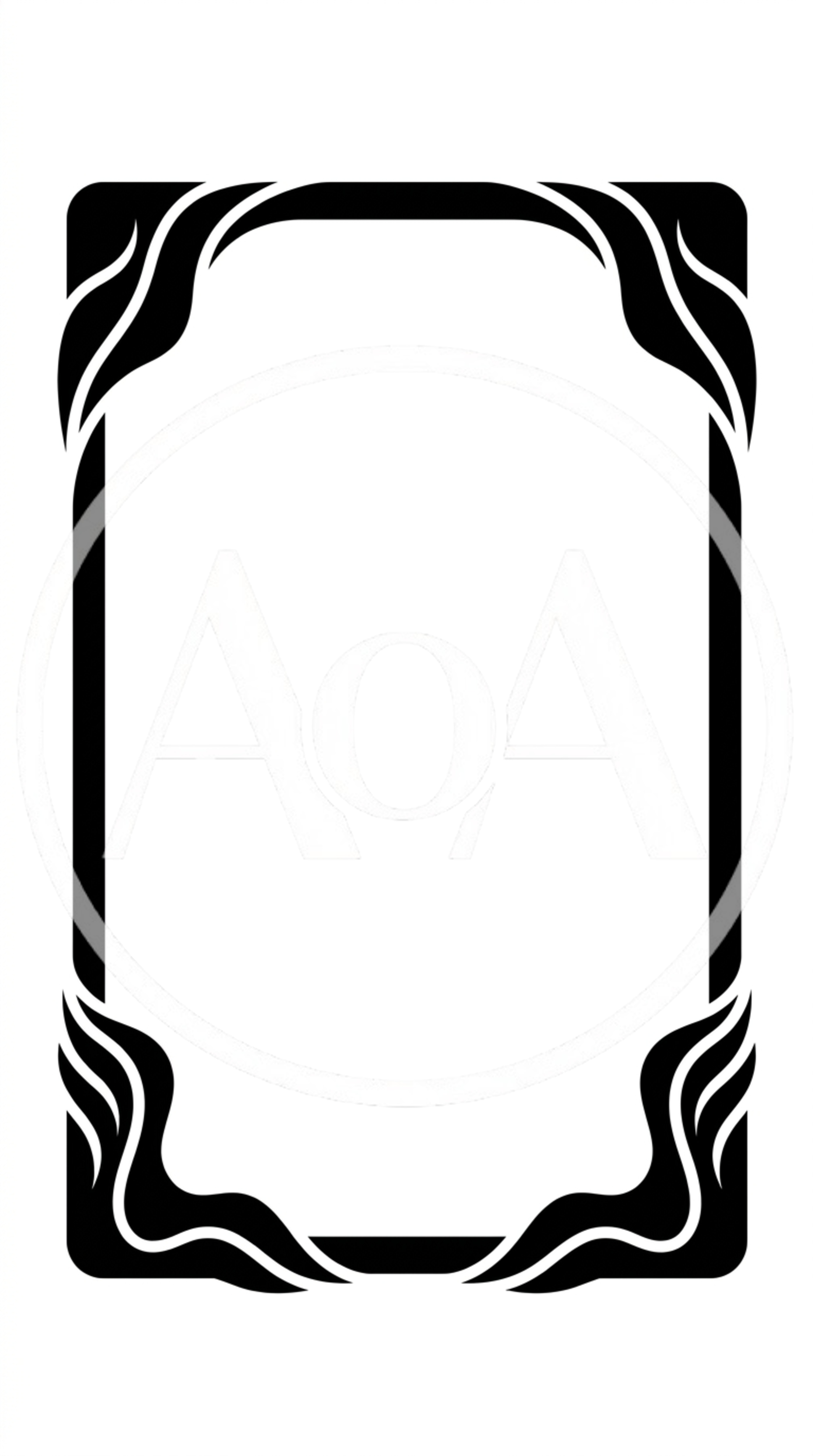 Decorative Black Frame With Ornate Corner Flourishes