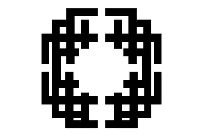 Symmetrical Geometric Black And White Pattern Design