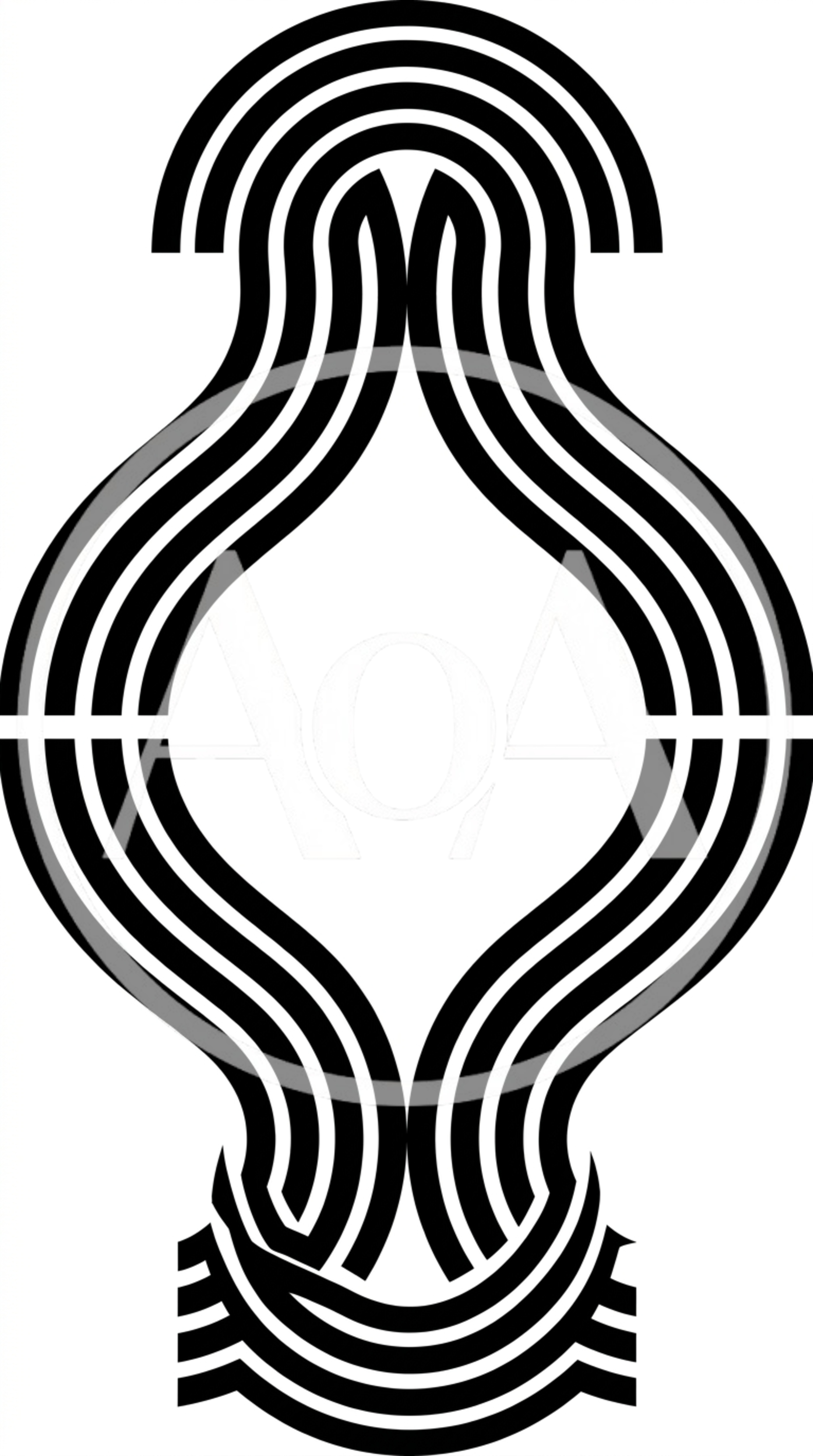 Abstract Symmetrical Geometric Line Art Design