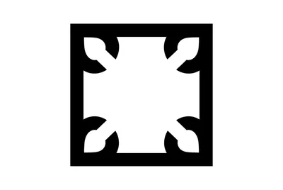 Black And White Geometric Cross Symbol Design