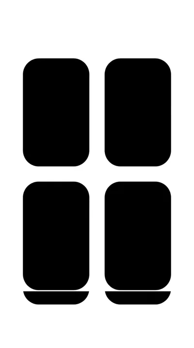 Minimalist Four Rounded Rectangular Shapes Icon