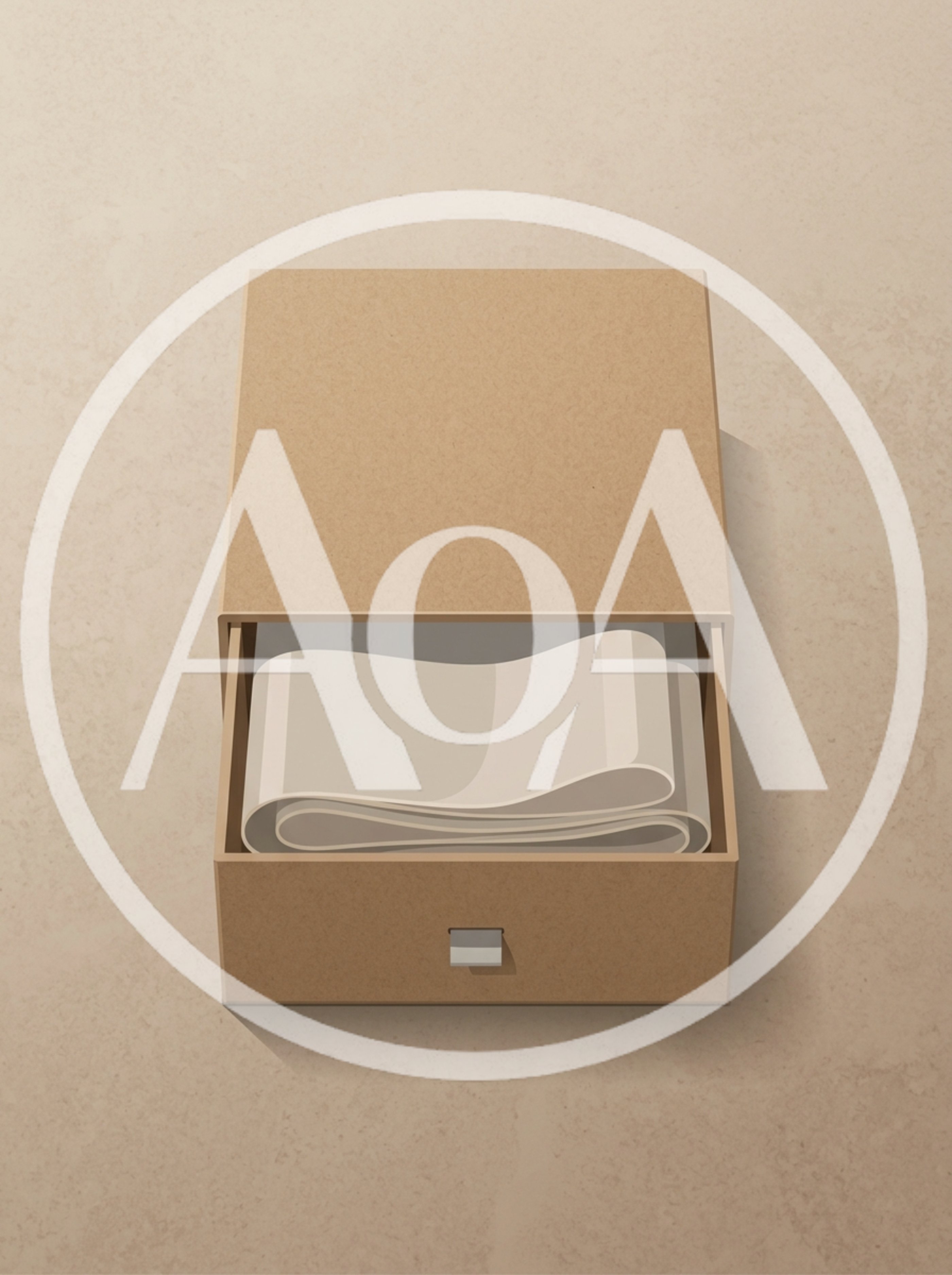Open Cardboard Drawer Box With Fabric Accessory