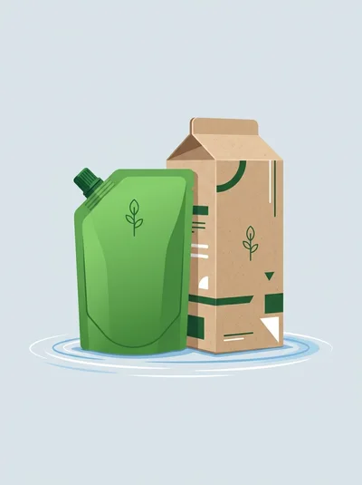 Eco Friendly Packaging Design With Pouch And Carton