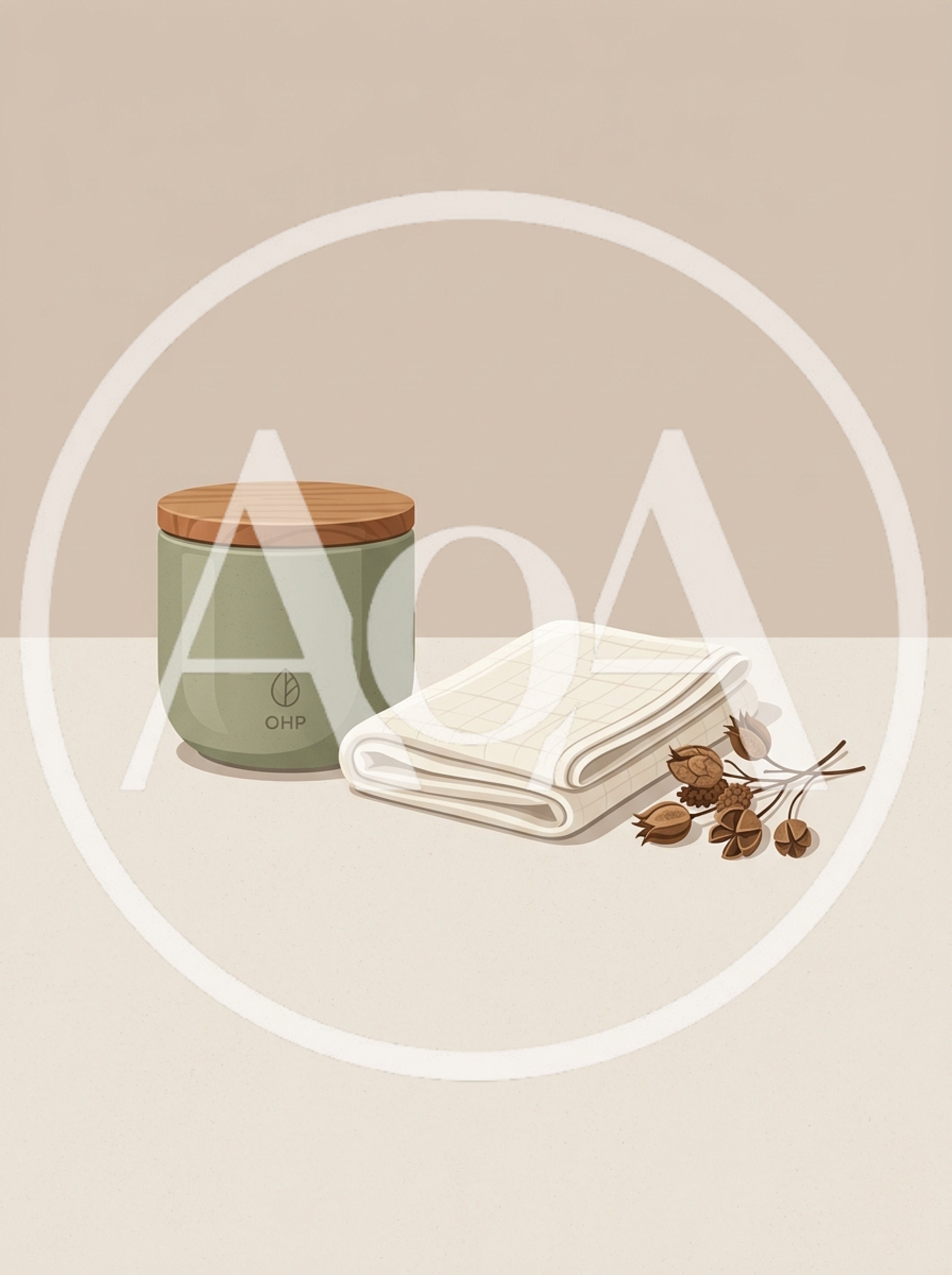 Minimalist Still Life With Ceramic Jar And Textile
