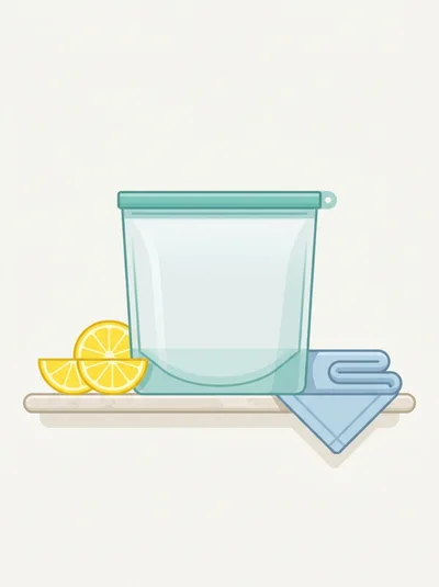 Reusable Silicone Food Storage Bag With Lemon Slices