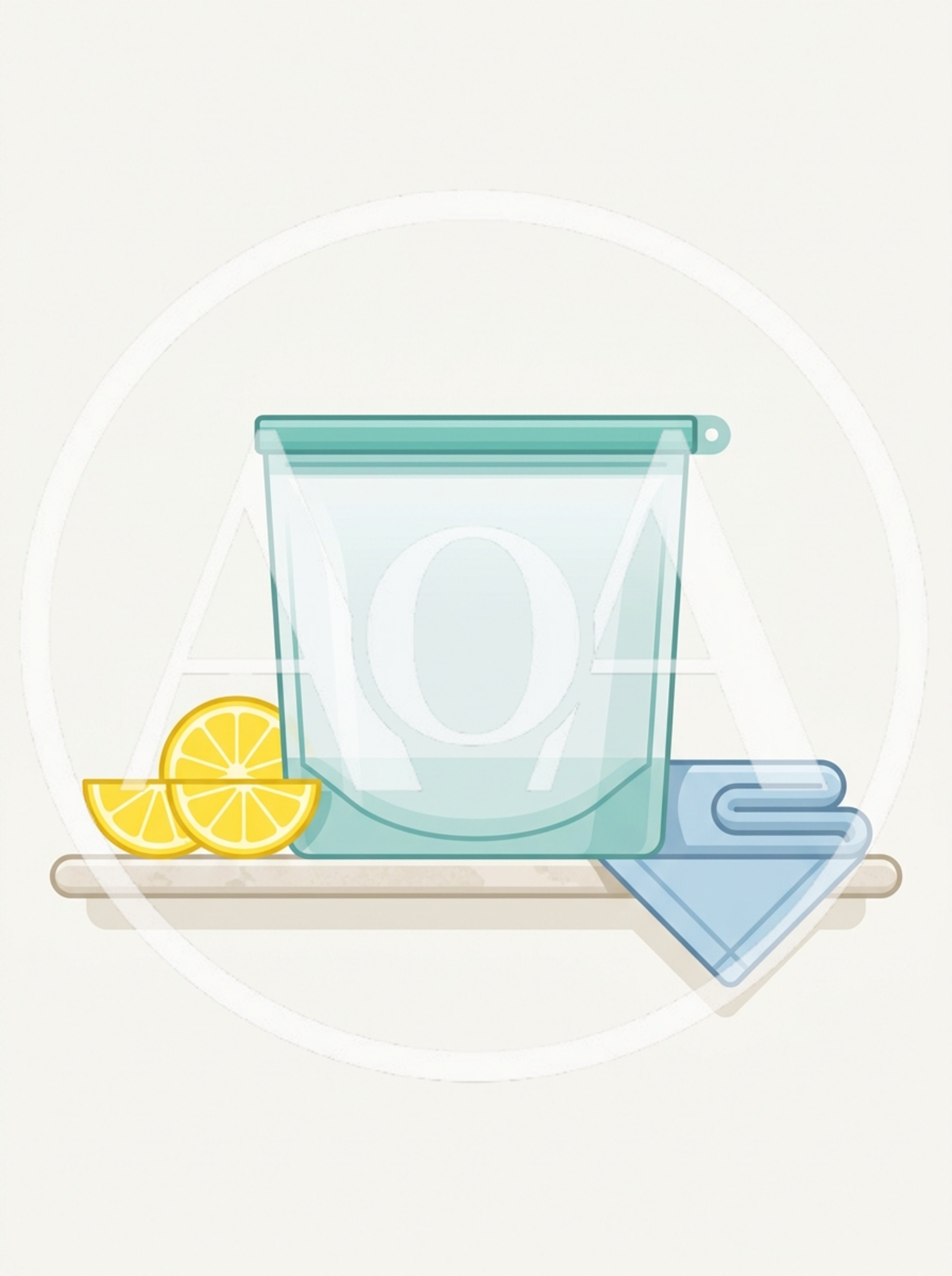 Reusable Silicone Food Storage Bag With Lemon Slices