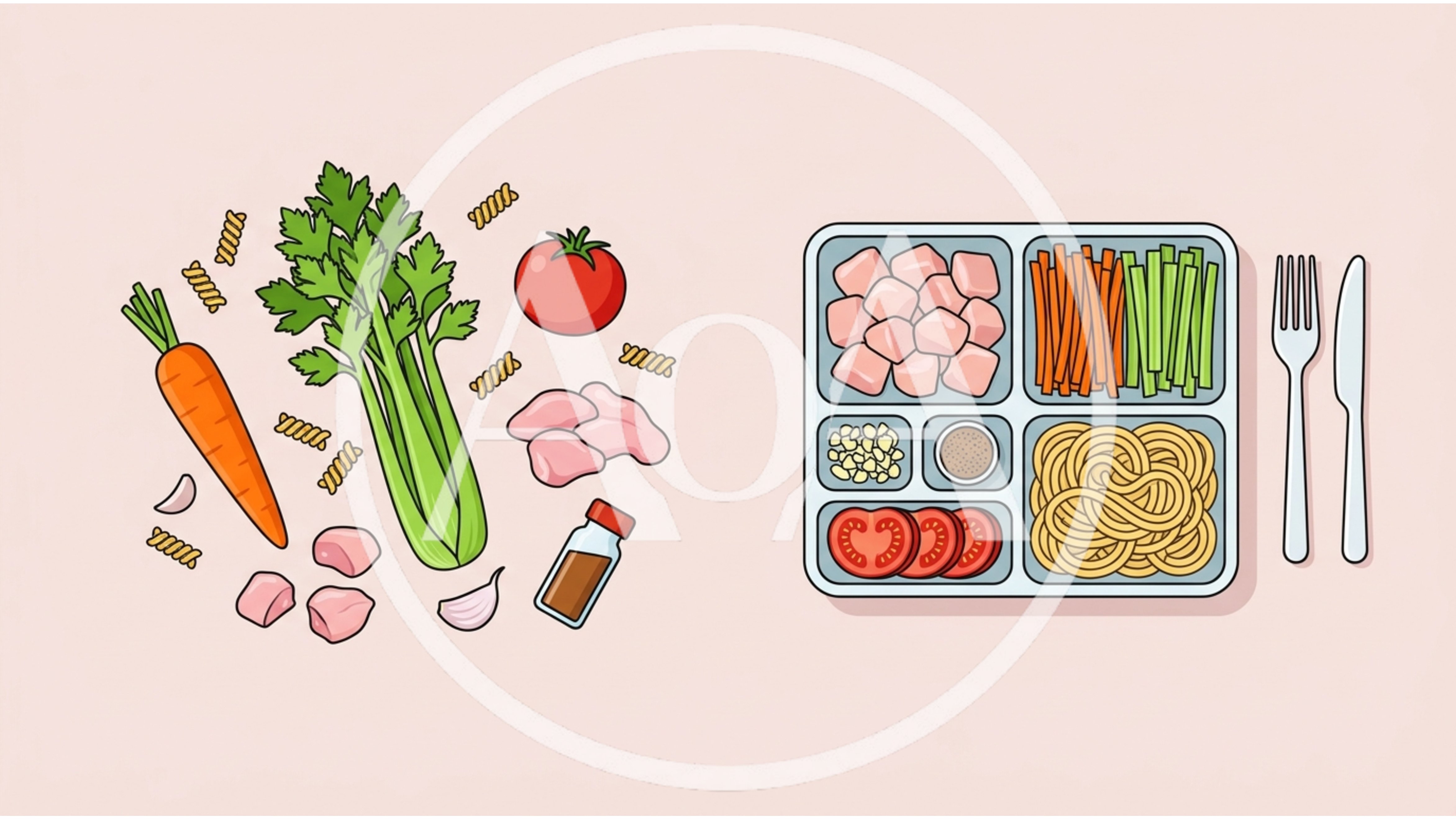 Healthy Meal Prep Ingredients And Prepared Bento Box