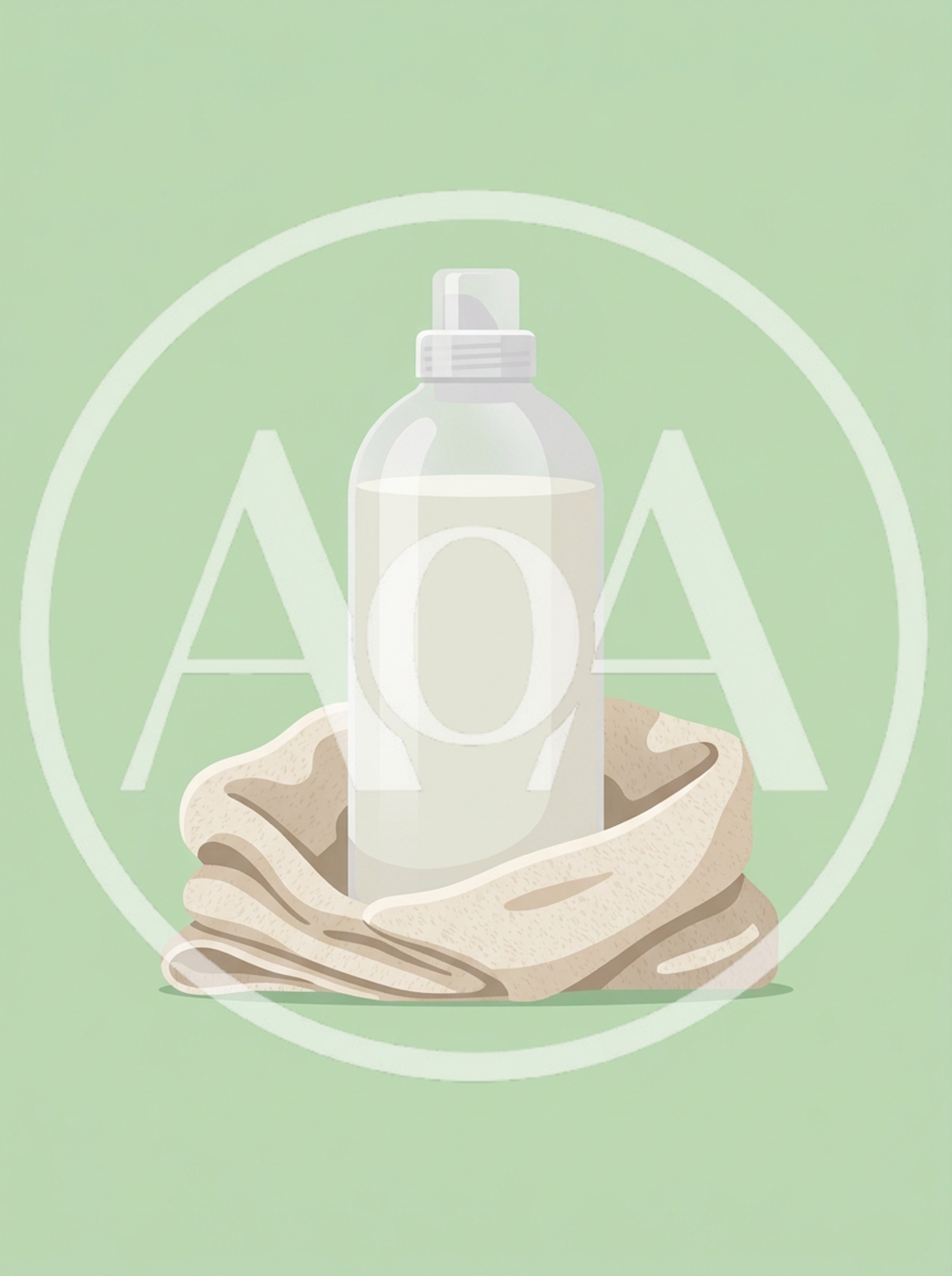 Laundry Detergent Bottle Resting On Folded Fabric