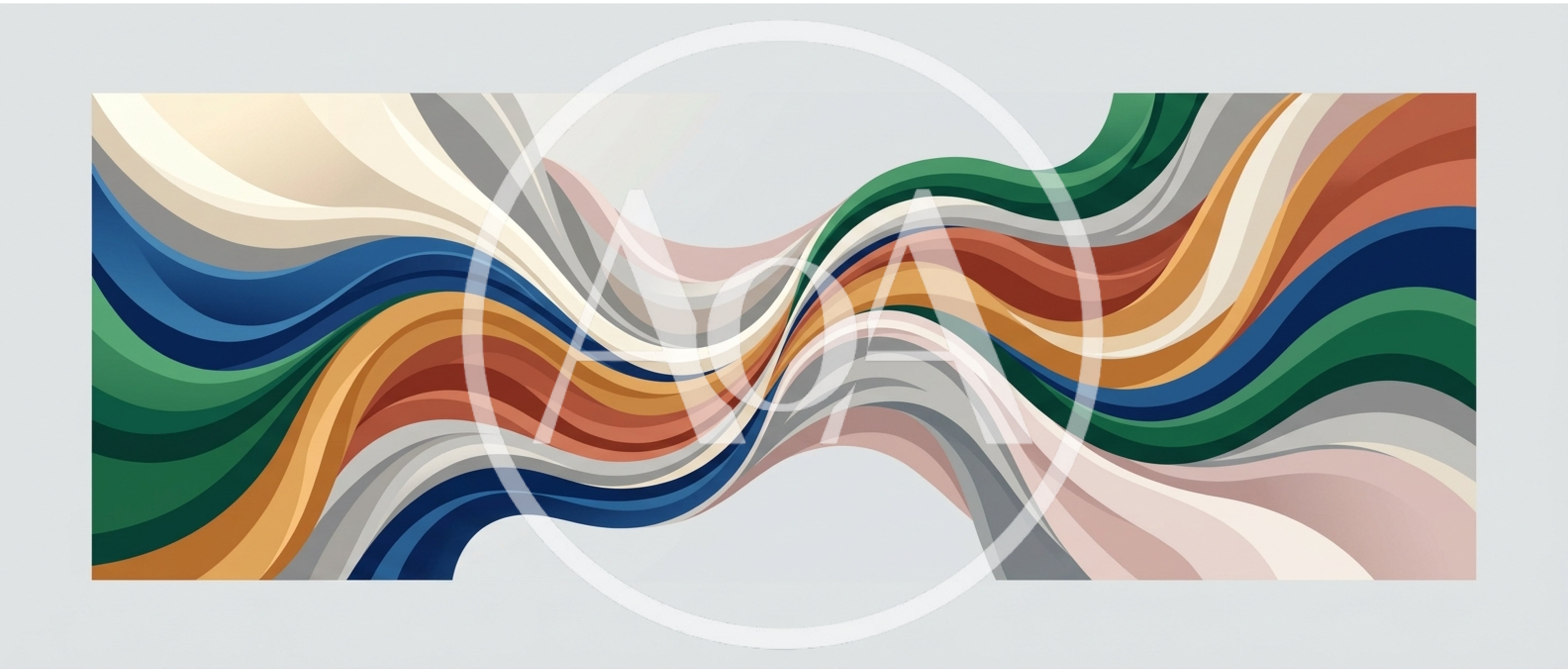 Abstract Wavy Lines Background With Multicolored Flowing Ribbons