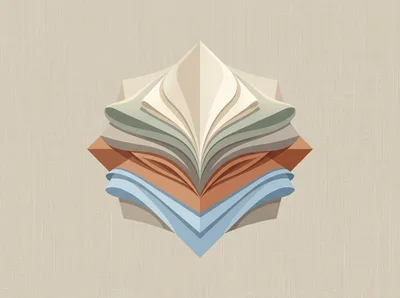 Abstract Geometric Paper Layers Illustration