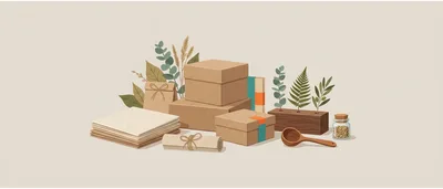 Eco Friendly Sustainable Packaging And Natural Decor Elements