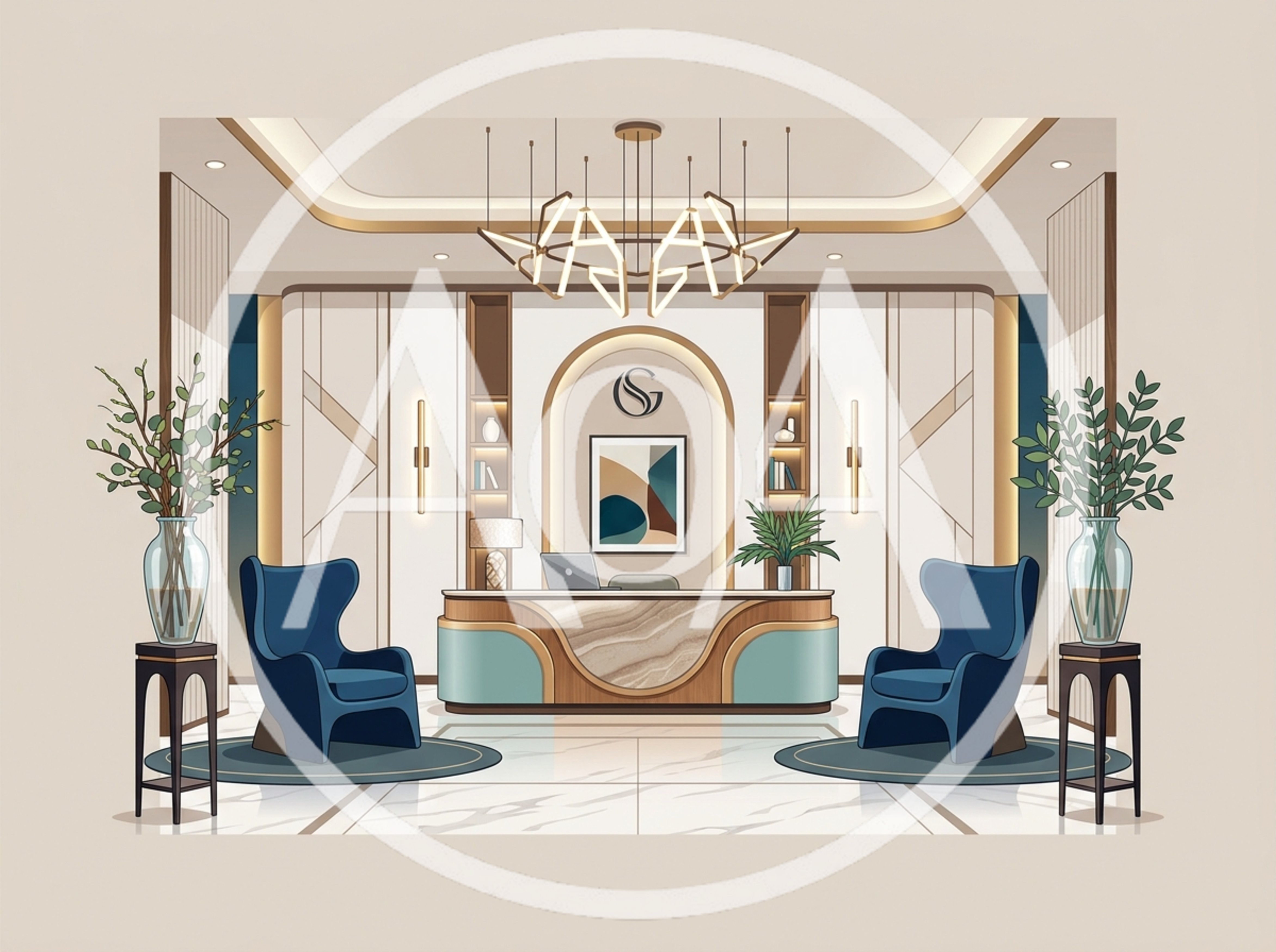 Modern Luxury Office Reception Area Interior Design