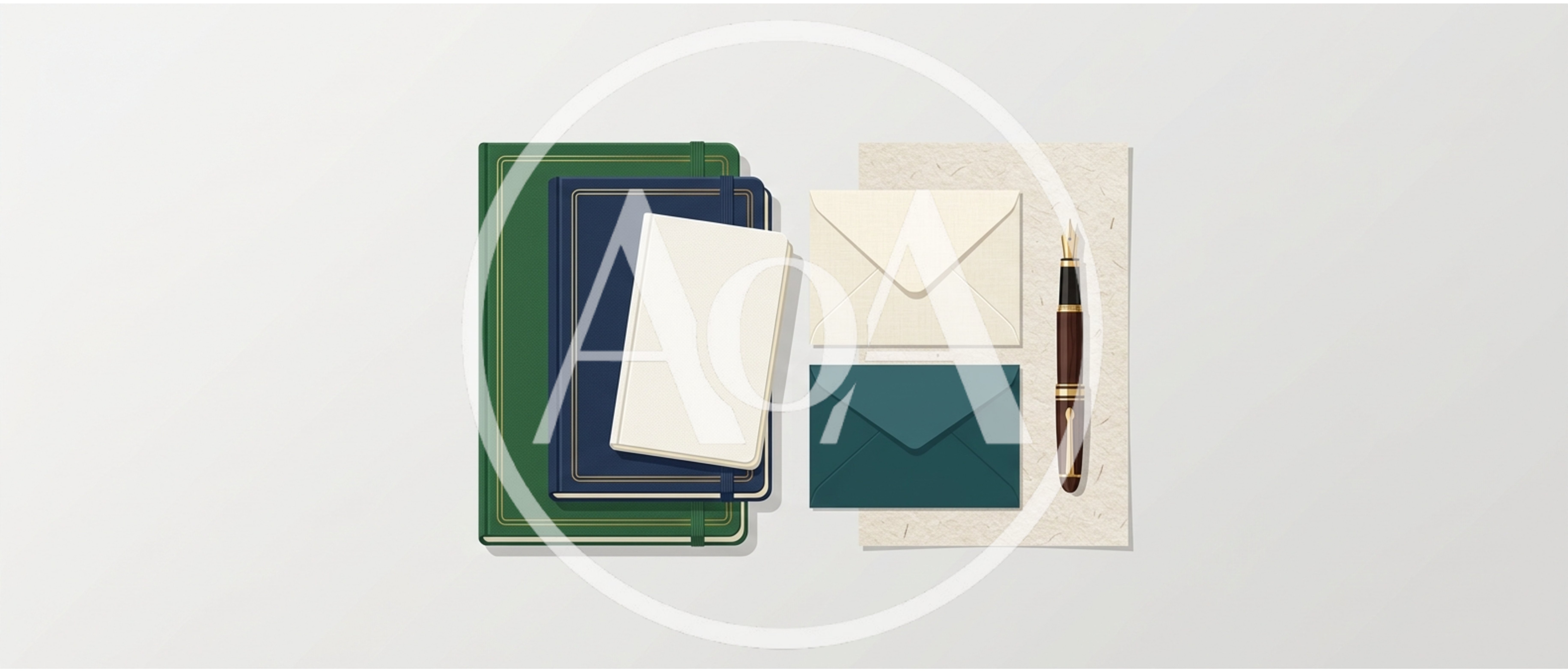 Stationery Set With Notebooks Envelopes And Fountain Pen