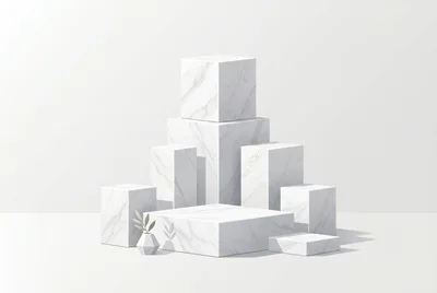 Marble Pedestal Display For Product Presentation