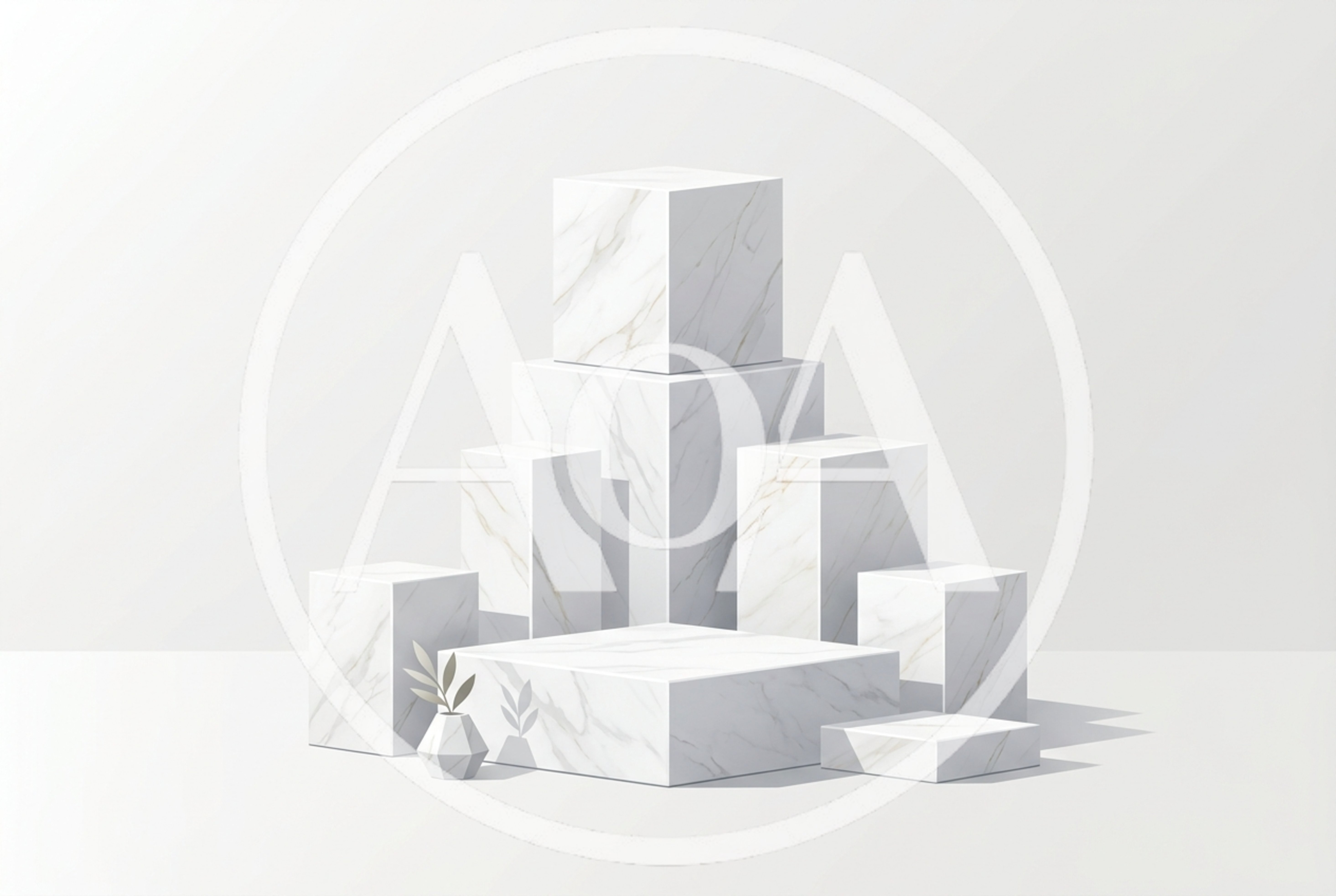 Marble Pedestal Display For Product Presentation