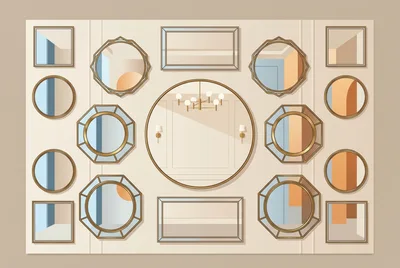 Wall Gallery With Assorted Decorative Mirrors