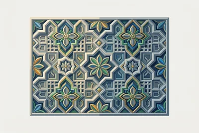 Intricate Islamic Geometric Pattern Tile Design