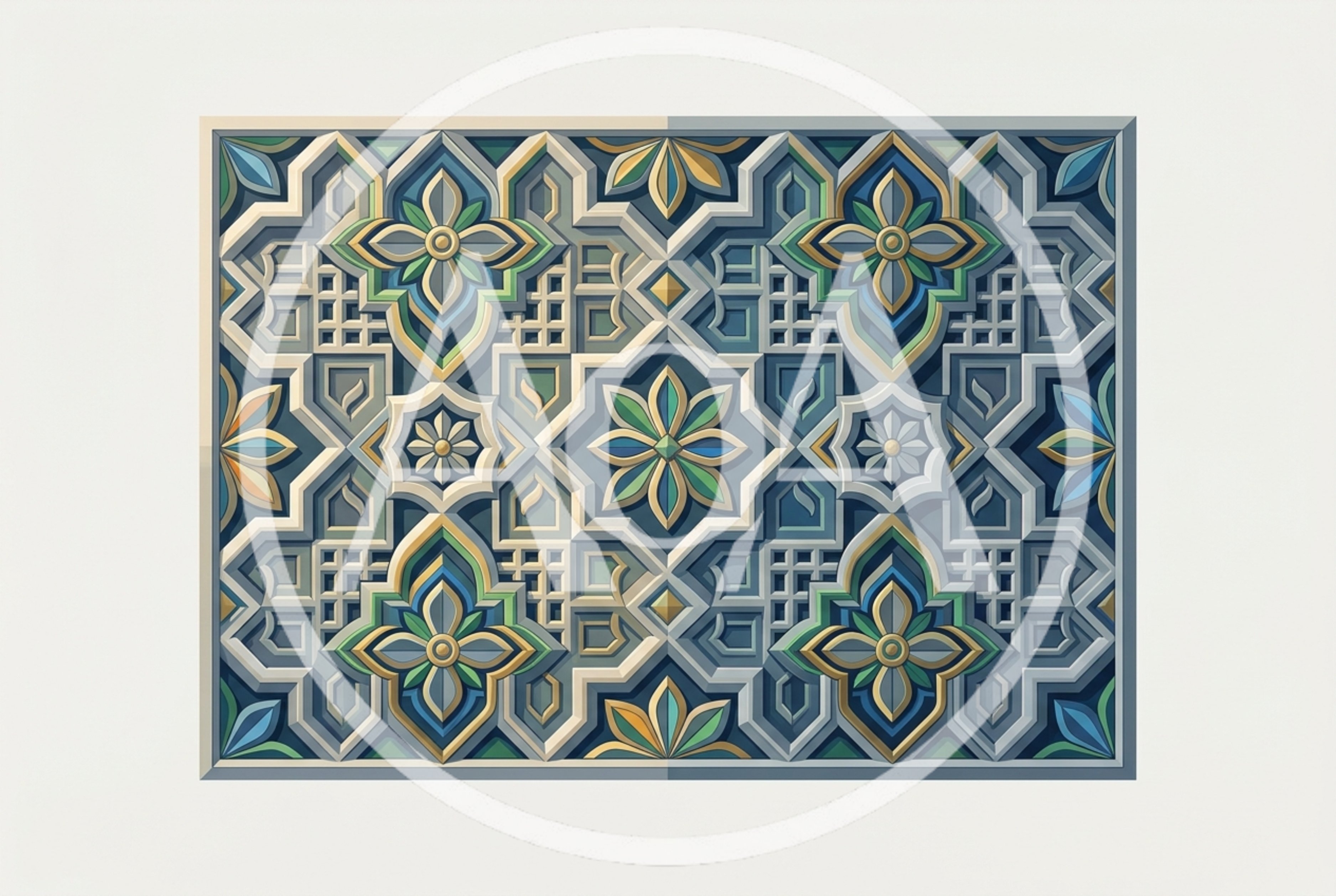 Intricate Islamic Geometric Pattern Tile Design
