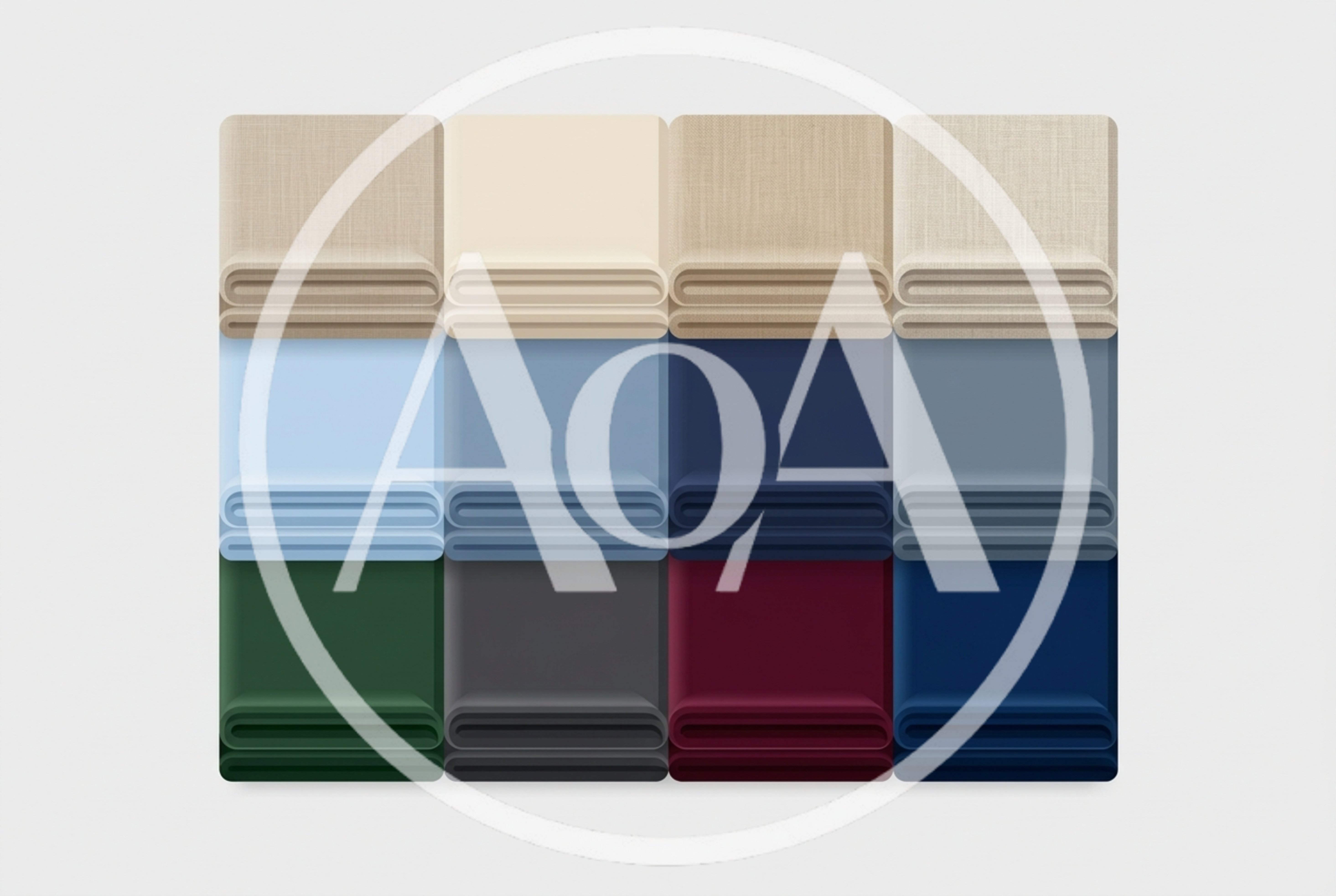 Stacked Fabric Swatches In Various Colors
