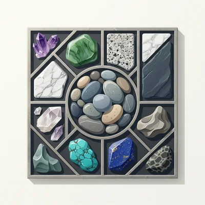 Collection Of Various Polished Gemstones And Mineral Samples