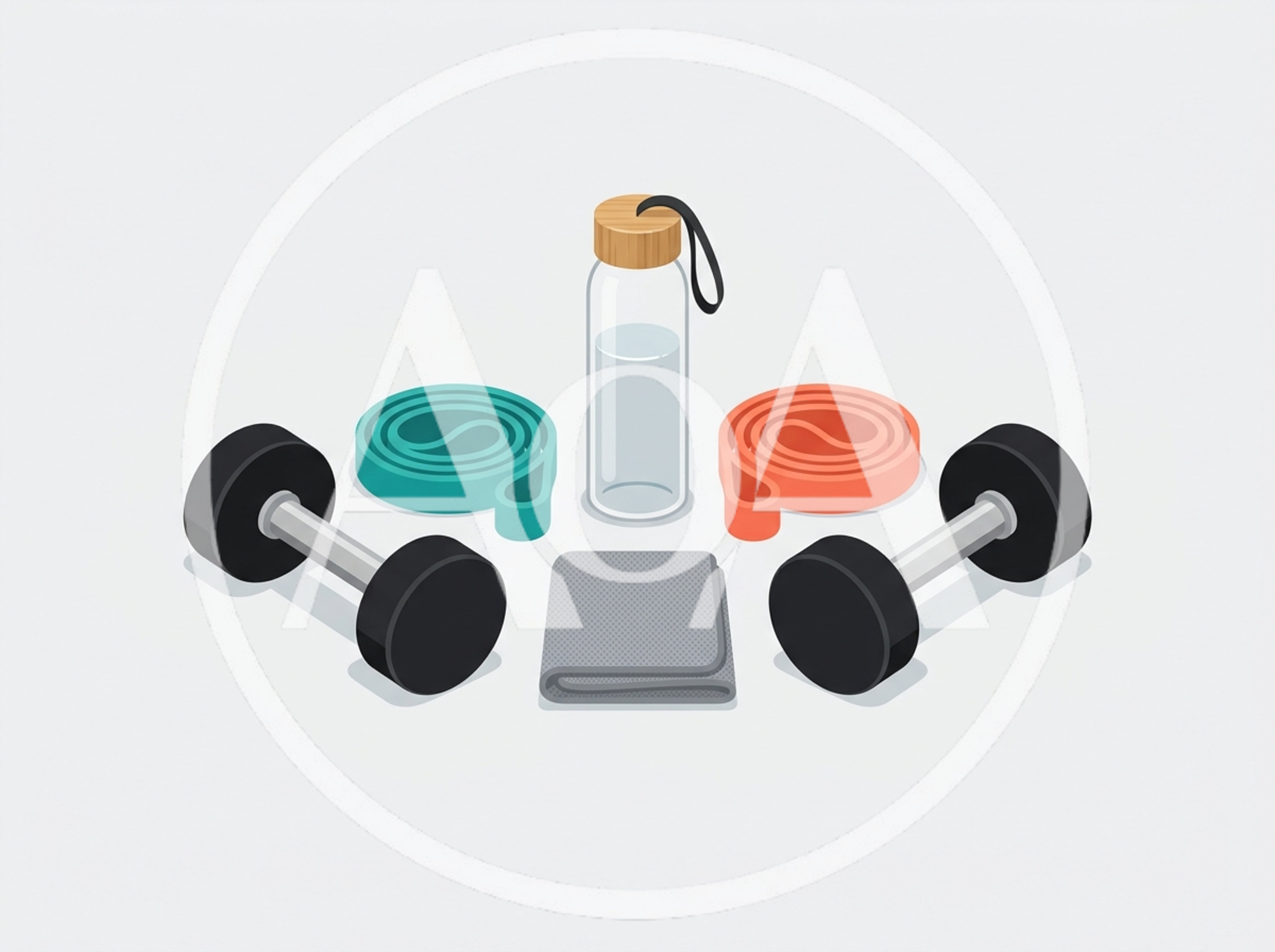 Fitness Equipment Set With Dumbbells And Resistance Bands