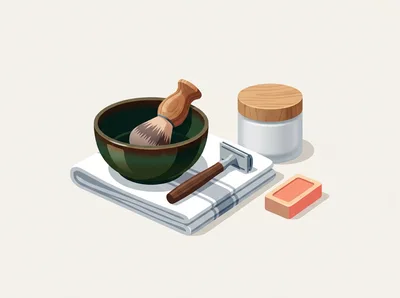 Shaving Kit With Bowl Brush Razor And Soap