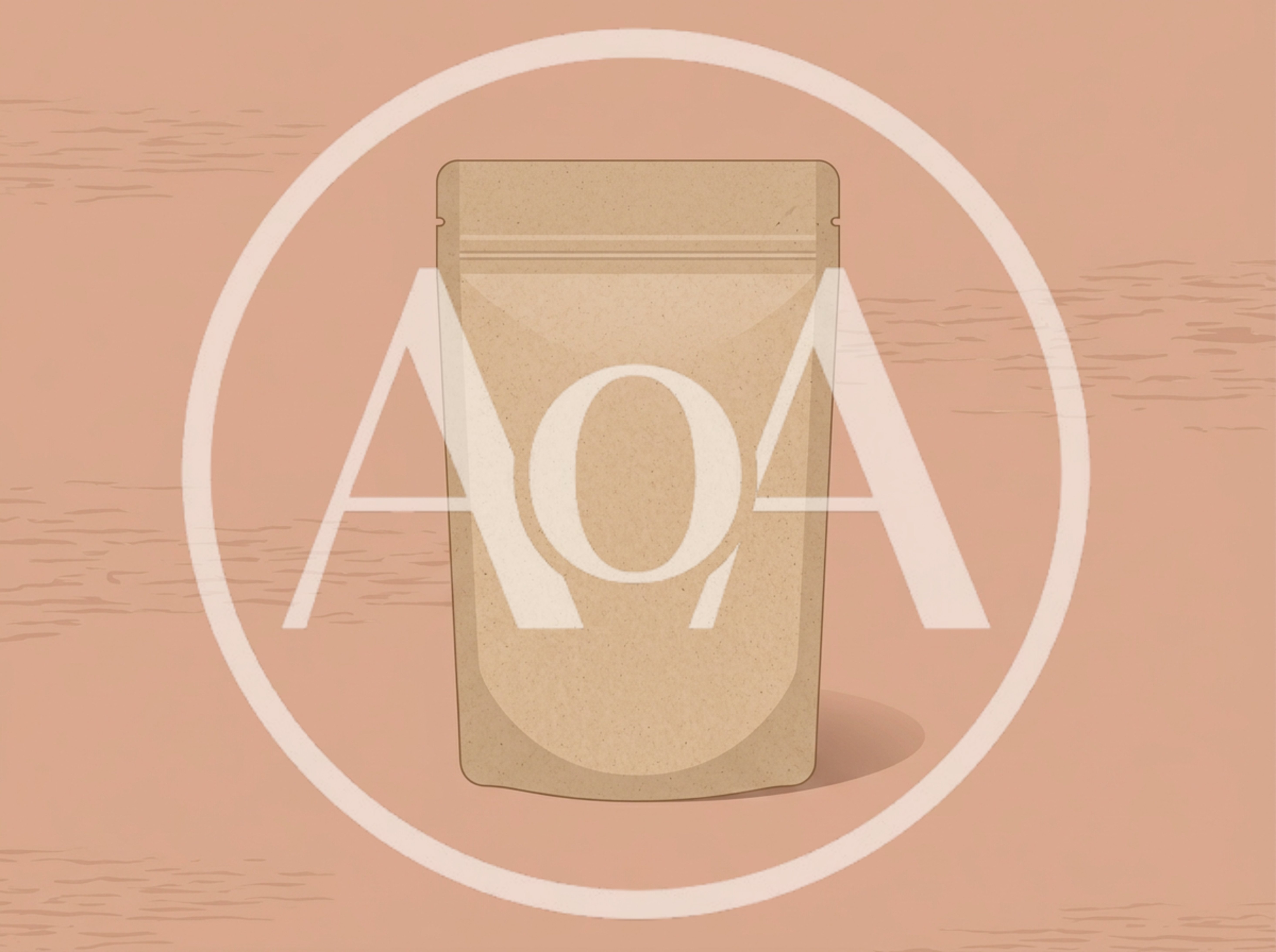 Blank Kraft Paper Stand Up Pouch Mockup