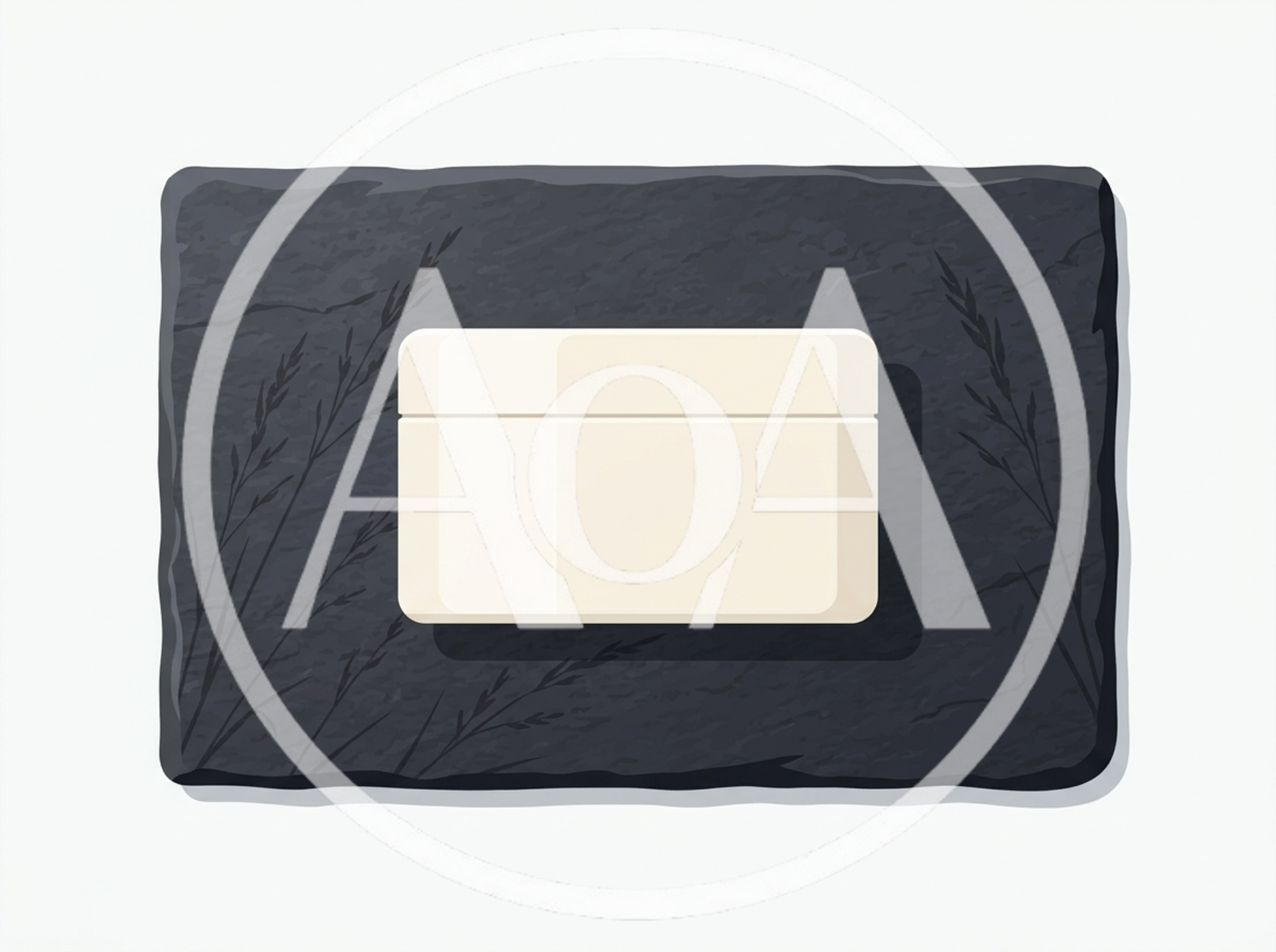 Blank Cream Jar On A Slate Stone Tray