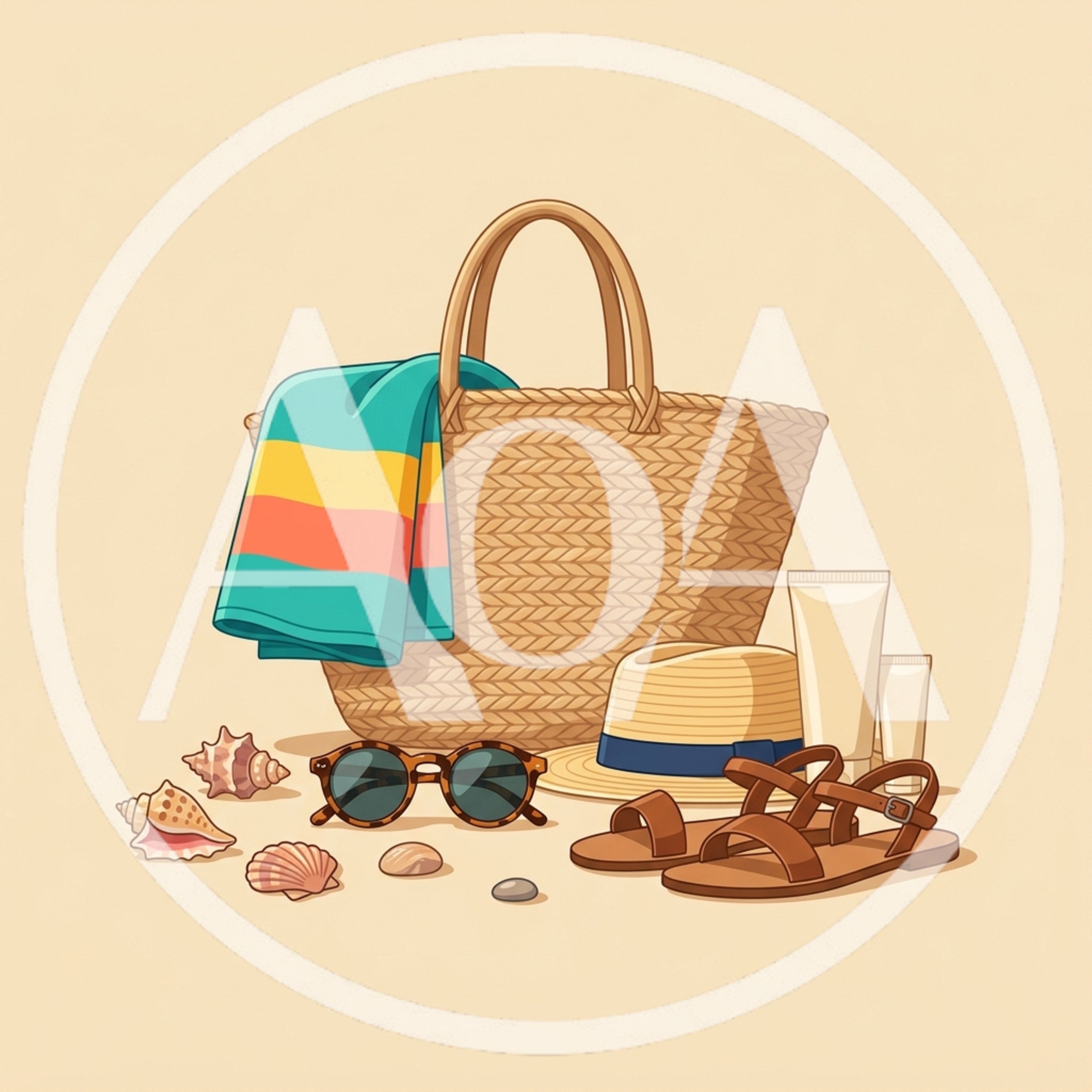 Summer Beach Vacation Accessories and Essentials