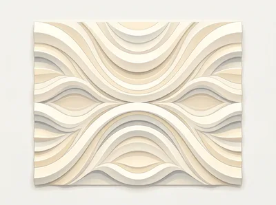 Abstract 3D Wavy Relief Wall Panel Texture
