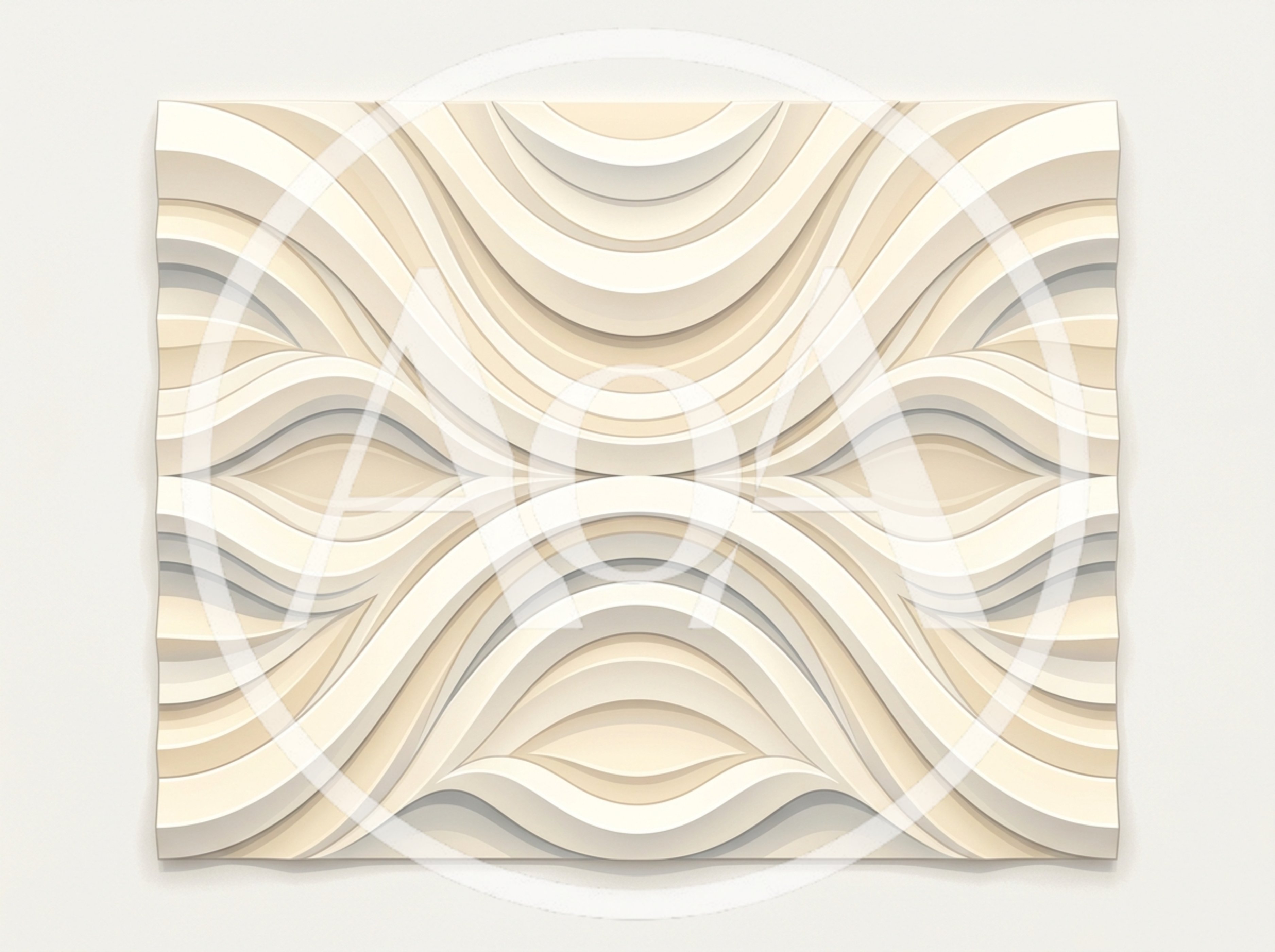 Abstract 3D Wavy Relief Wall Panel Texture
