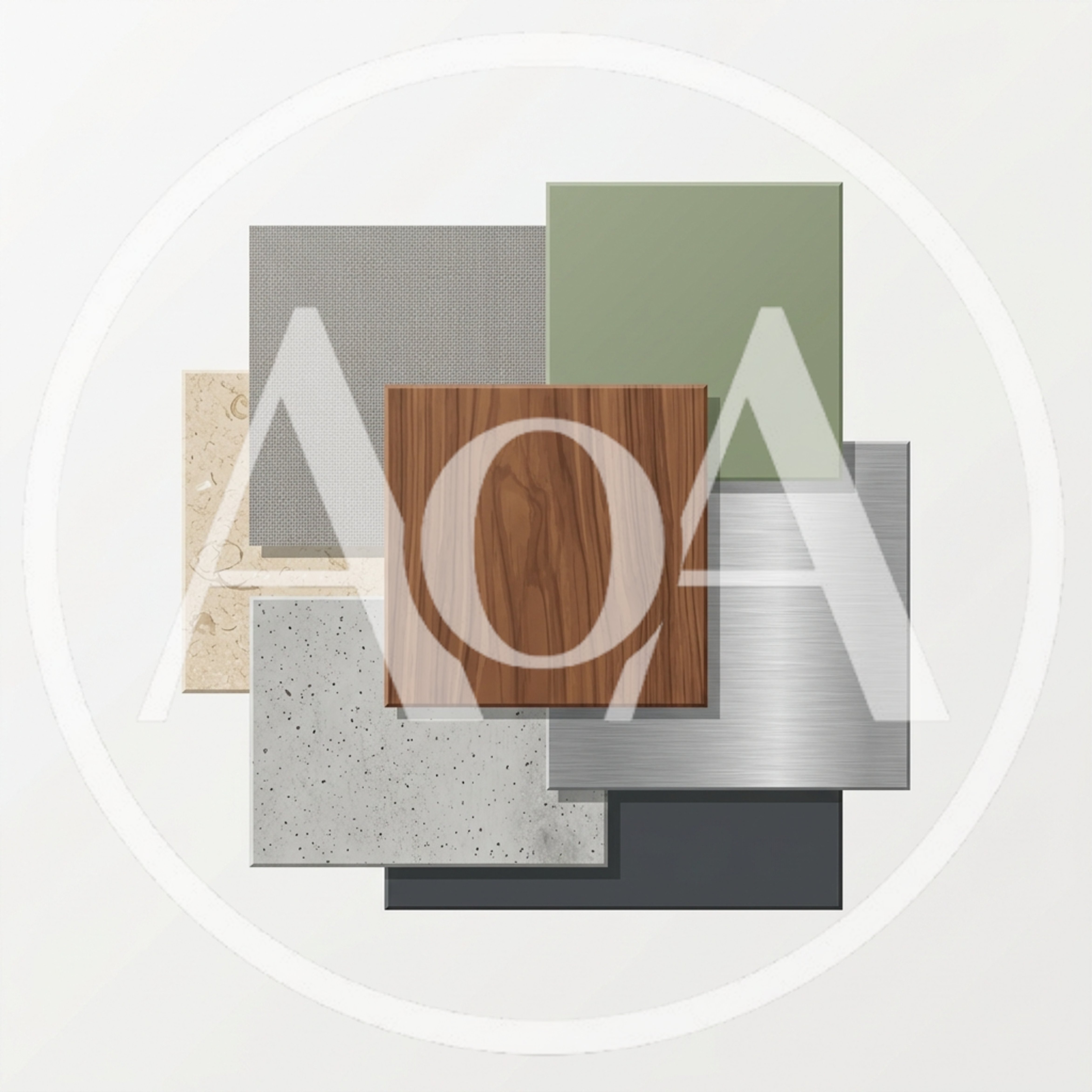 Interior Design Material Sample Board With Diverse Textures