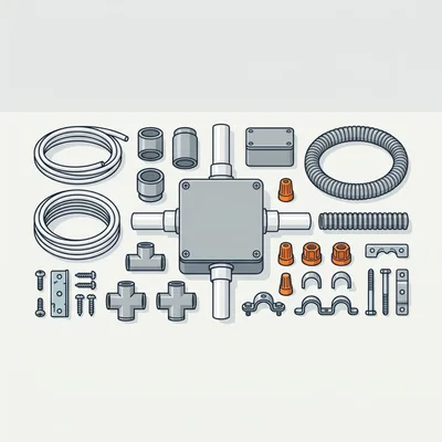Electrical Conduit Installation Components and Hardware Set