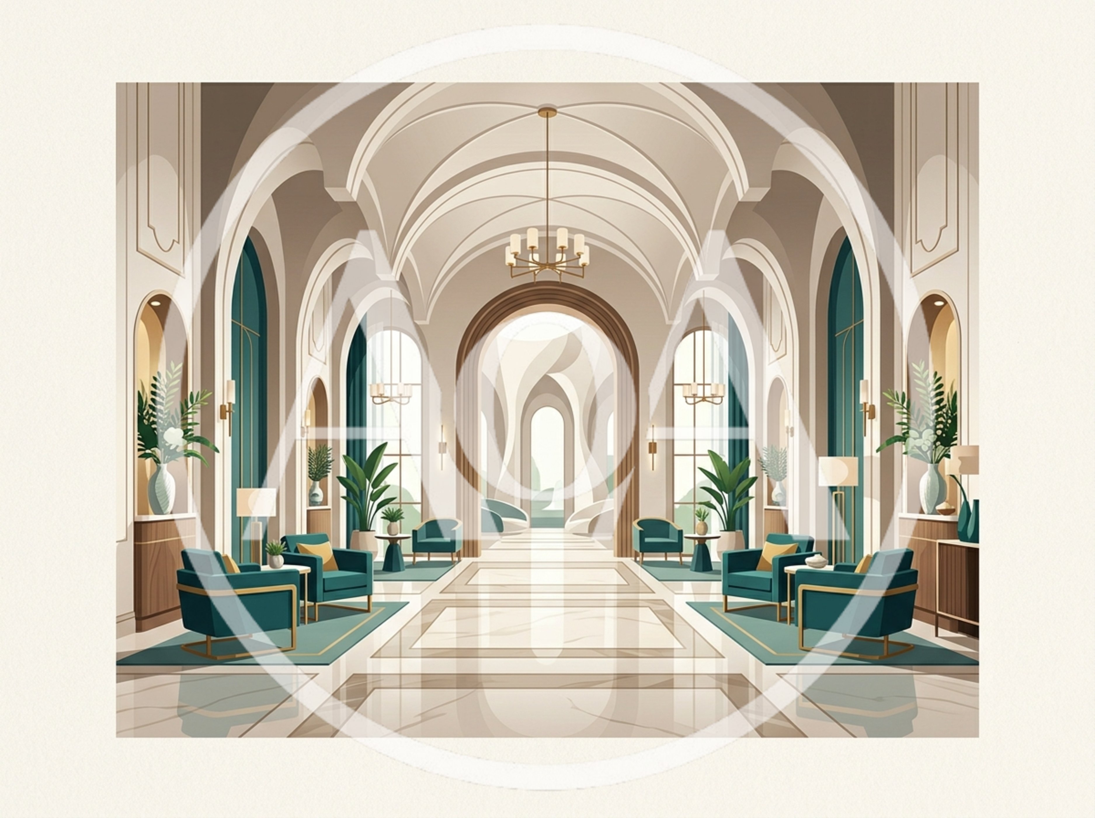 Luxury Hotel Lobby Interior With Elegant Seating