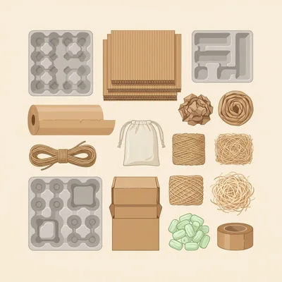 Eco Friendly Sustainable Packaging Materials Collection
