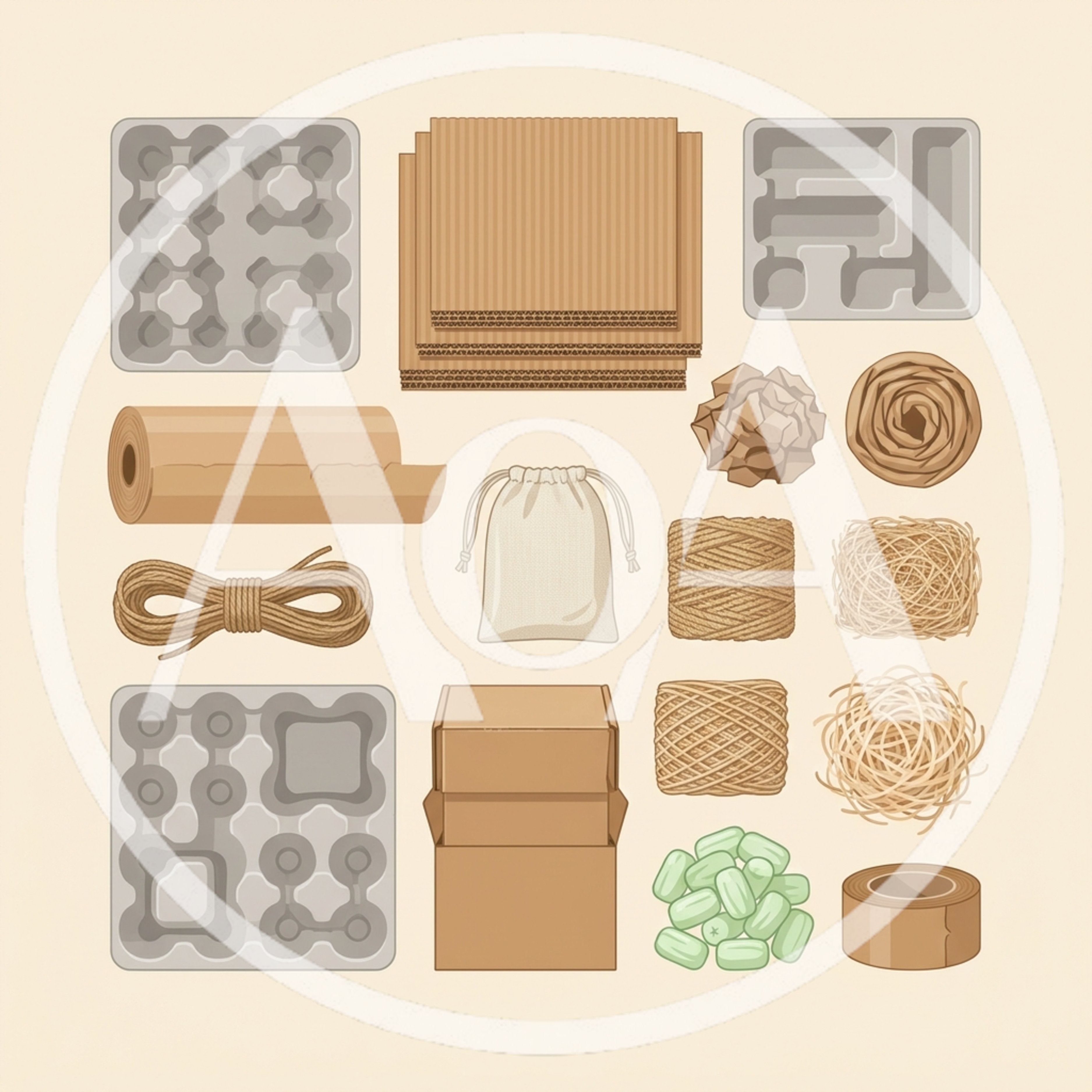 Eco Friendly Sustainable Packaging Materials Collection