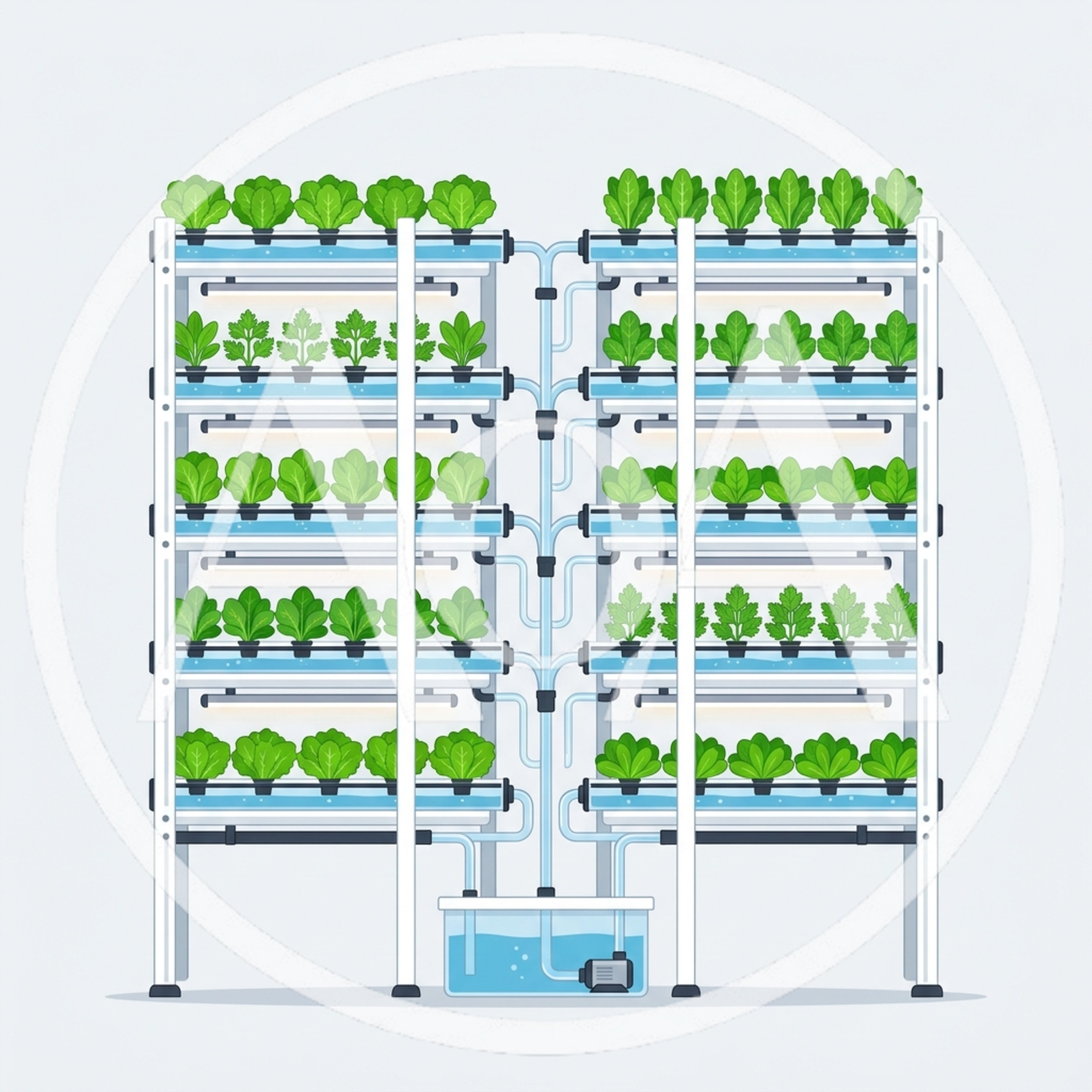 Vertical Hydroponic Farming System With Automated Irrigation