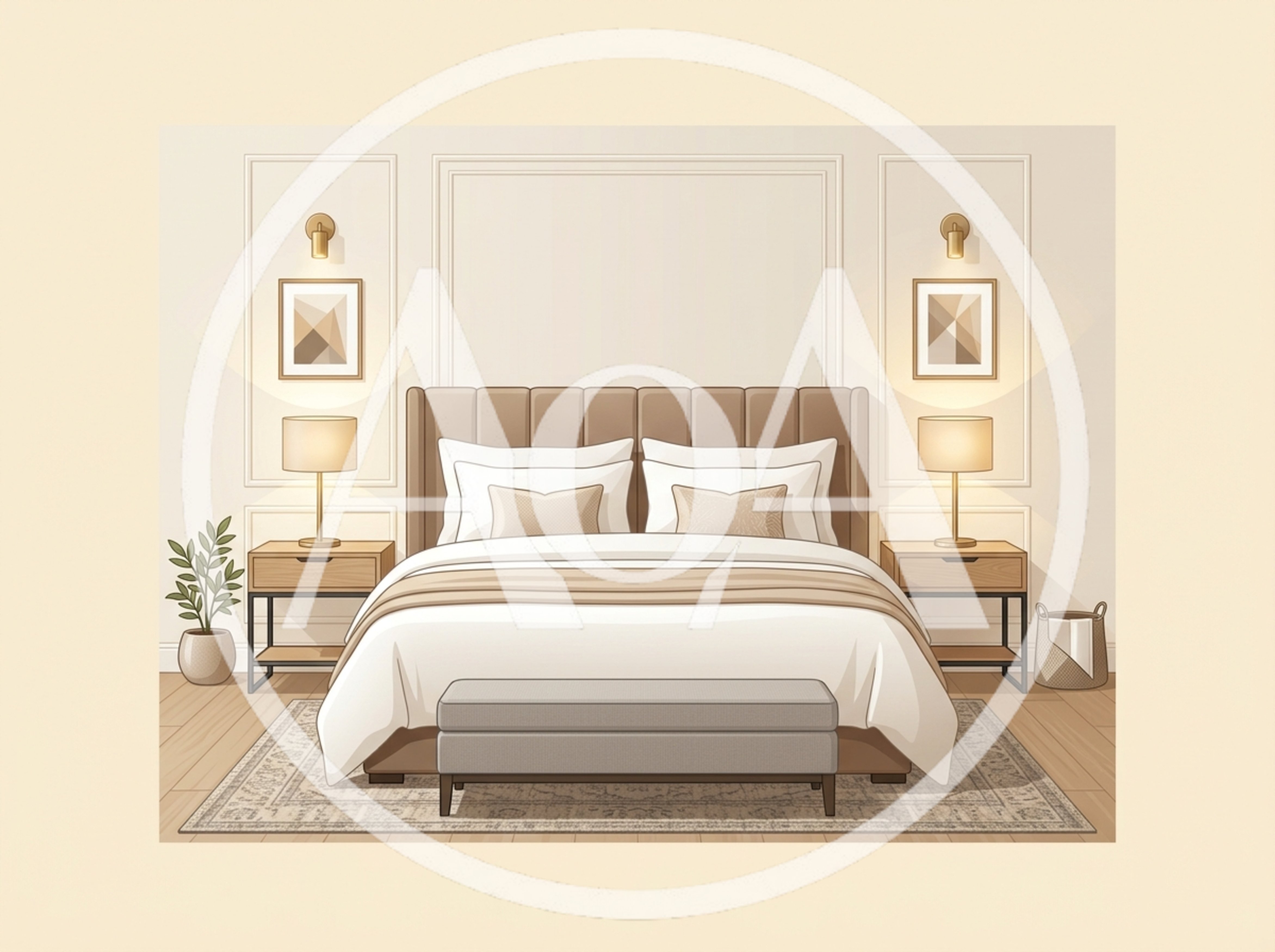 Modern Minimalist Bedroom Interior With Neutral Tones