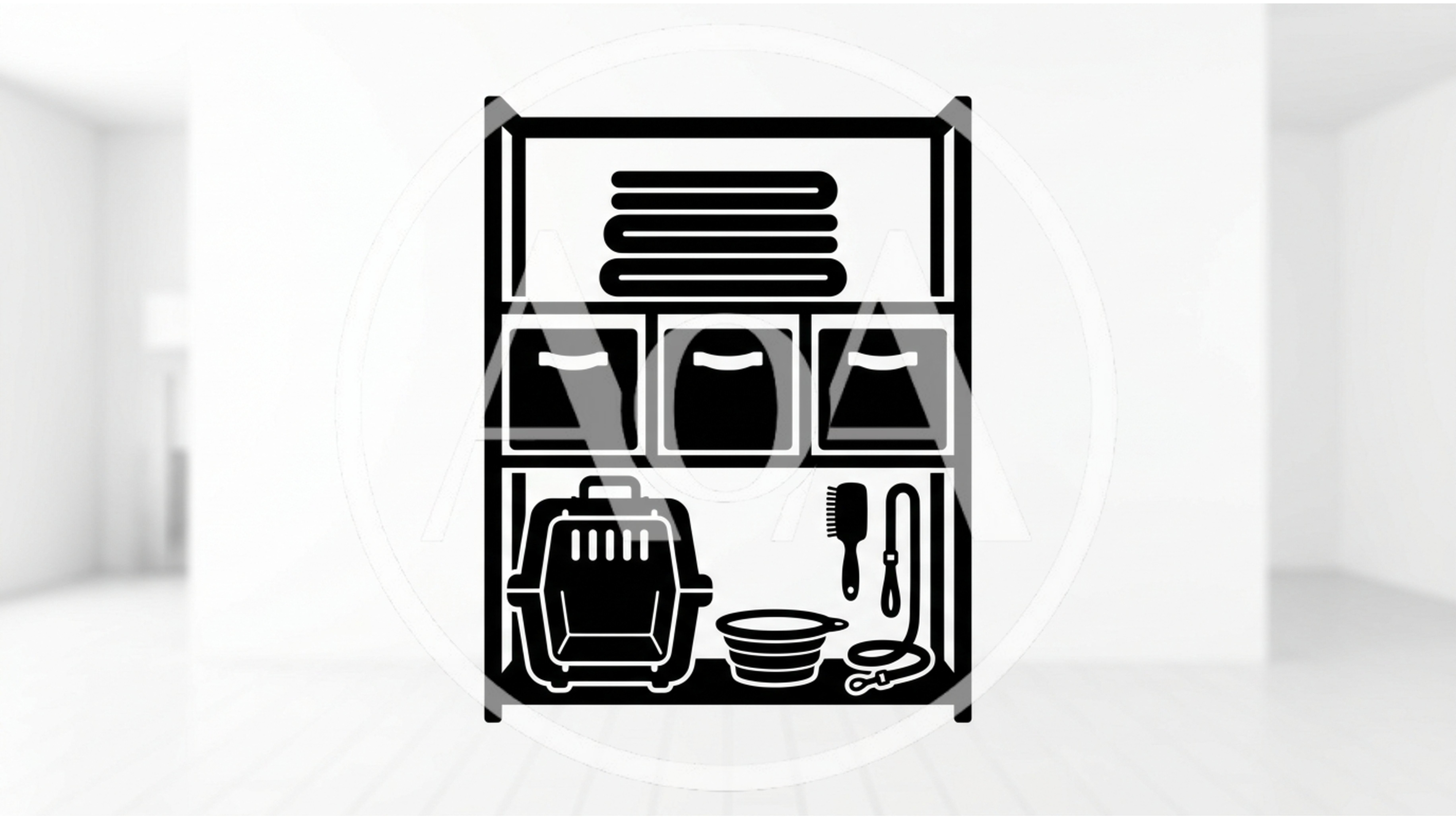 Pet Supply Storage Shelf Icon