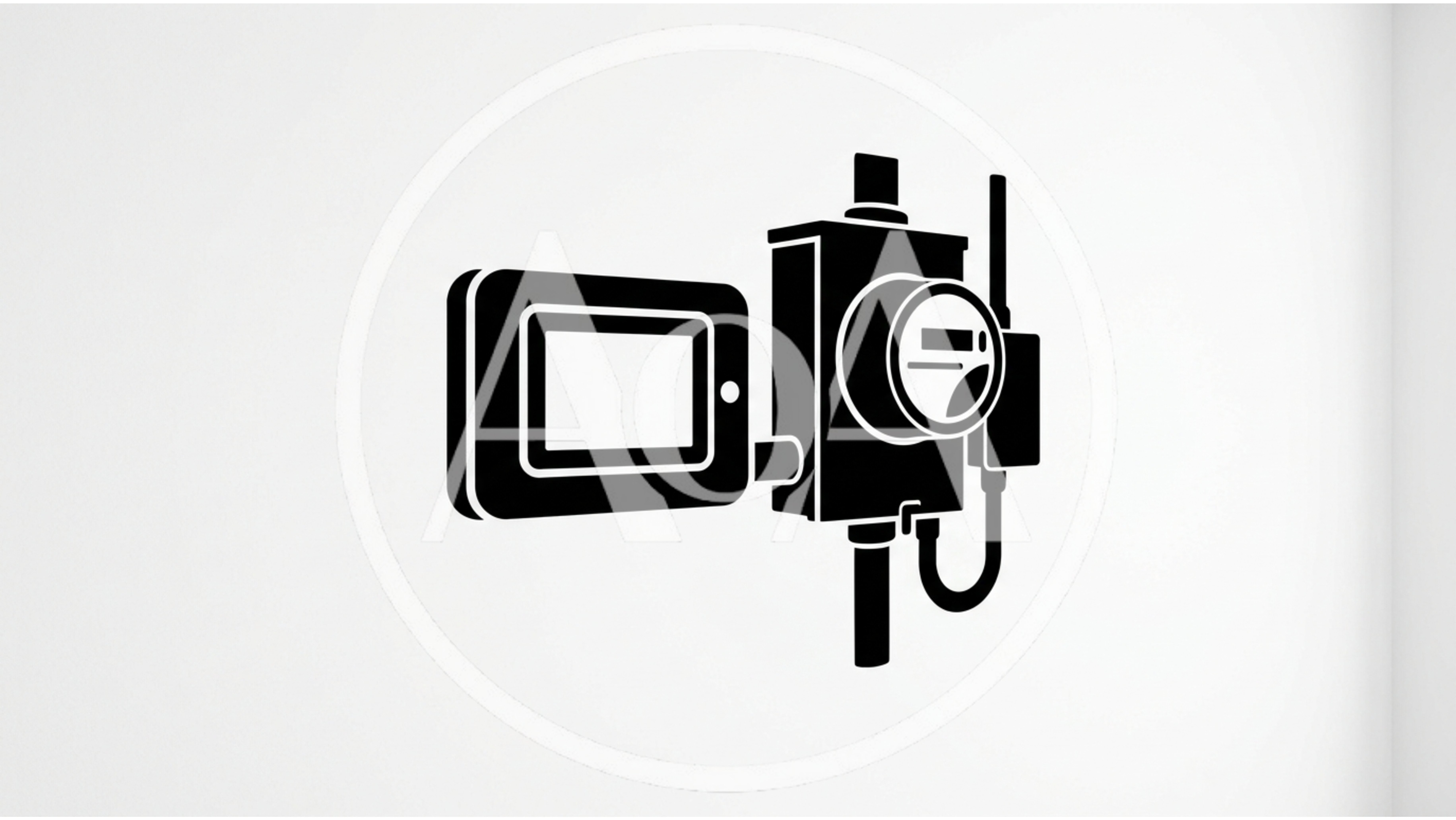 Black Silhouette Icon of an Electric Meter