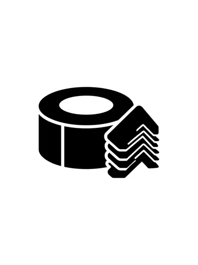 Black Icon of Adhesive Tape Roll with Corner Protectors