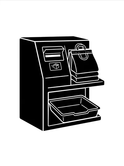 Automated Food Pickup Kiosk Icon