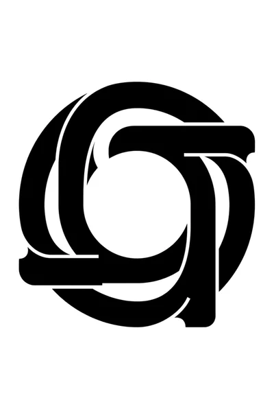 Abstract Circular Monogram Logo Design
