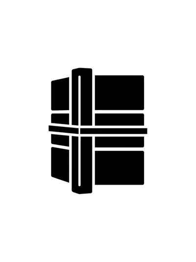 Minimalist Black Icon Of A Stacked Book