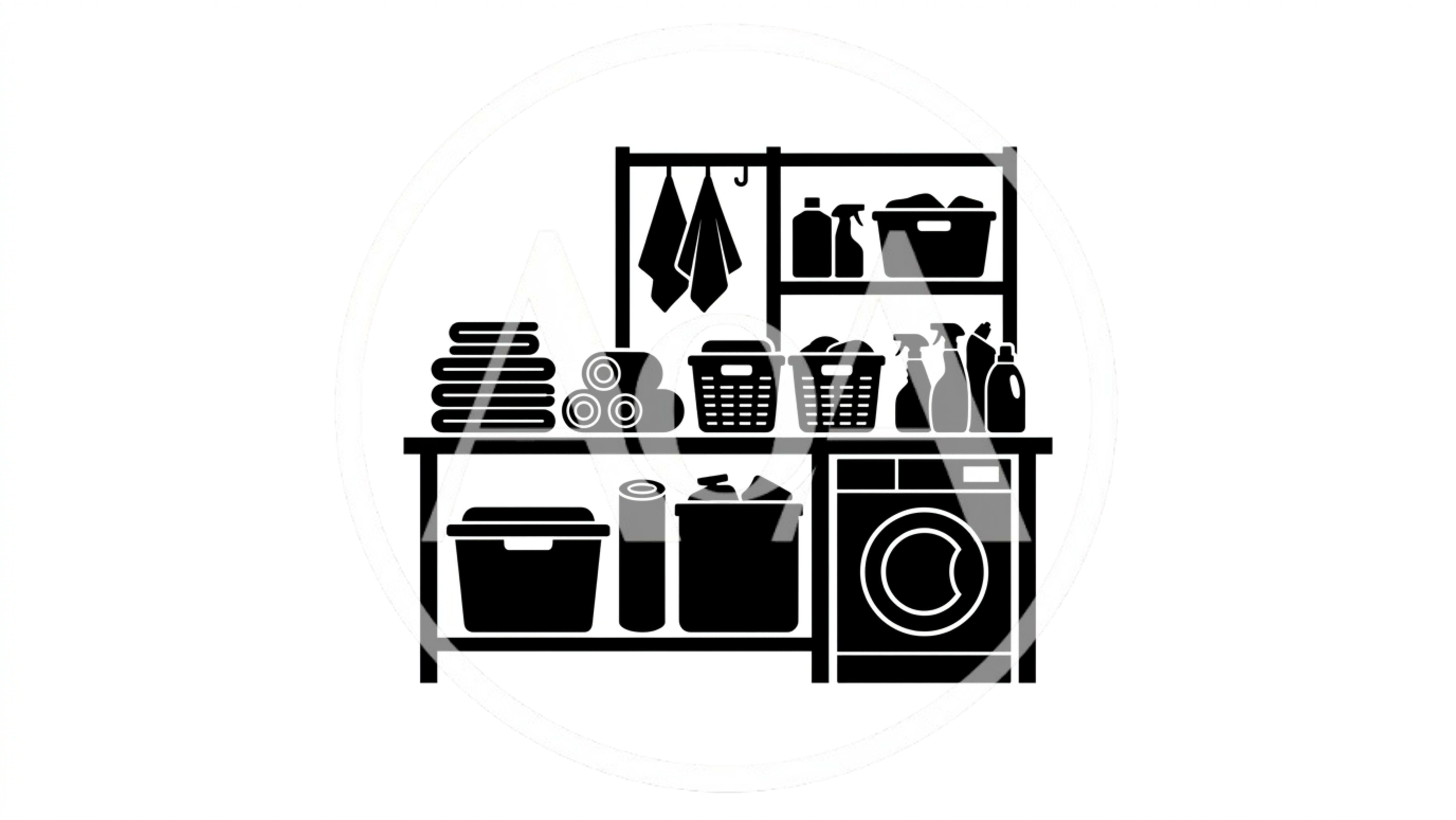 Laundry Room Organization Icon Set