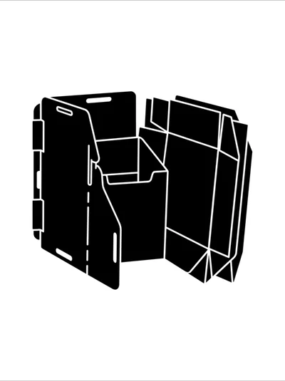Flat Pack Cardboard Box Assembly Illustration