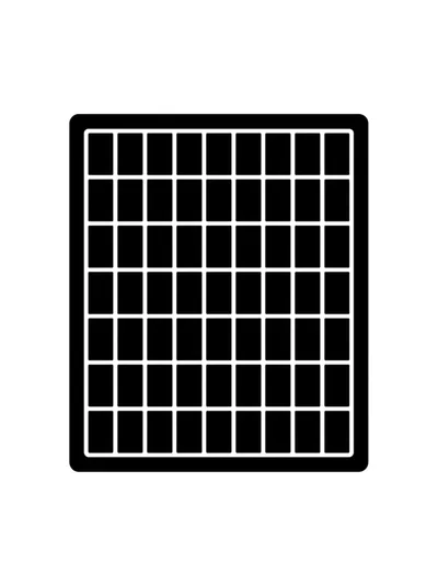 Black Solar Panel Icon On White Background
