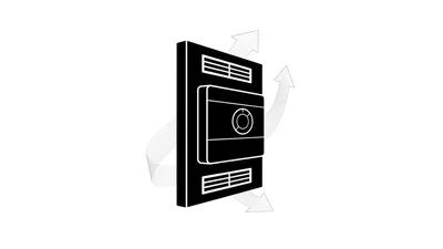Animated Air Purifier Icon With Airflow Arrows