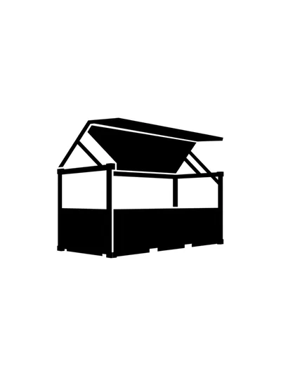 Black Silhouette Icon Of A Market Stall